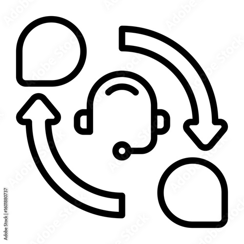 support icon, line icon style