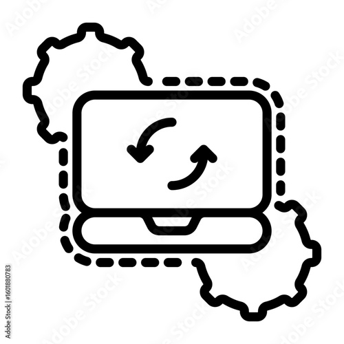 install icon, line icon style