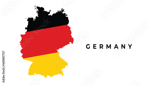Germany Flag Waving Background. Unity Day Concept Design Vector Illustration. Germany Flag Brush