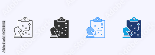 Strategy Icon Set Multiple Style Collection