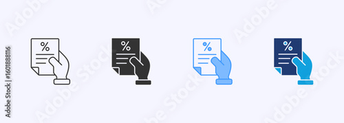 Tax Icon Set Multiple Style Collection