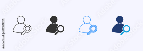 Auditor Icon Set Multiple Style Collection