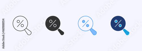 Inspection Icon Set Multiple Style Collection