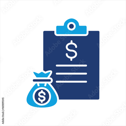 Accounting Flat Blue Icon