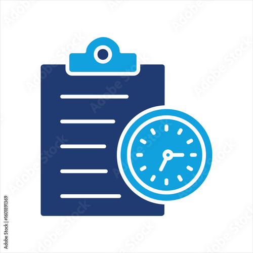 Report Flat Blue Icon