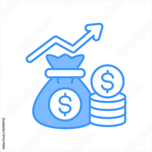Profit Blue Icon