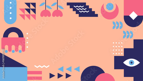 Abstract peach colored design suitable for backgrounds, posters, social media graphics, and branding materials in a modern style.