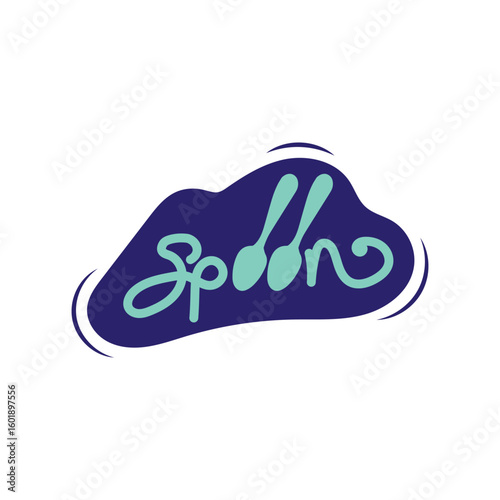 vector illustration of a spoon logo