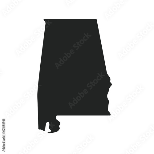 map of Alabama, United States