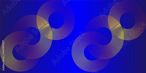 A futuristic abstract design featuring circular wave in glowing blue and The smooth gradient background with depth and motion. A Futuristic technology d vector design, overlapping layers, vector