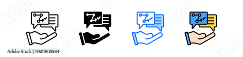 Strategic Communication Icon Set Multiple Style Collection