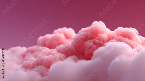 Wallpaper Mural Soft pink cotton candy clouds float against a gradient purple background Torontodigital.ca