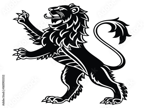 heraldic lion vector