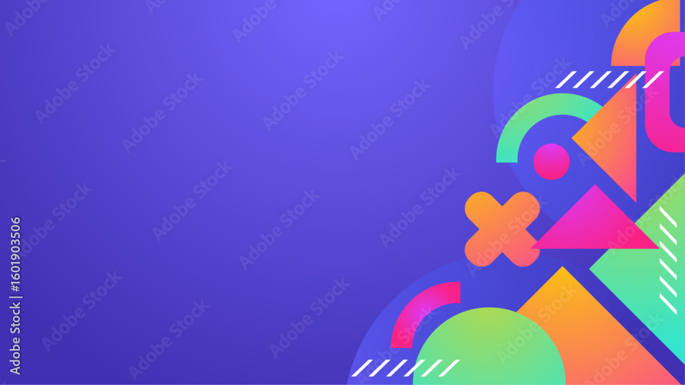 Fototapeta premium Abstract geometric design with vibrant colors