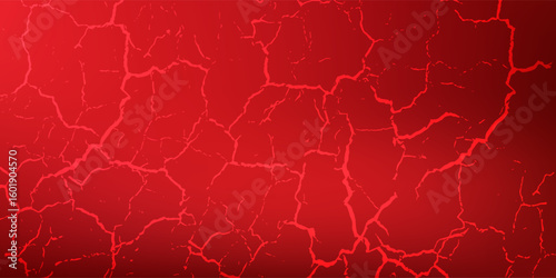 Abstract red cracked background with glowing vein-like patterns, creating a bold and dynamic design.