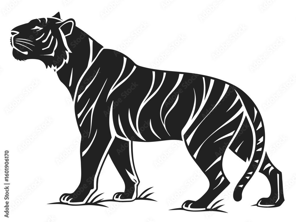 Obraz premium tiger vector illustration