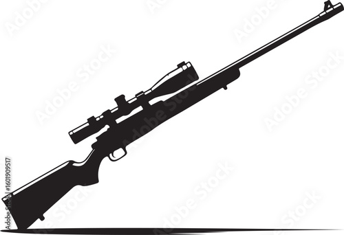 Assault rifle silhouette vector design without suppressor detailed illustration, assault rifle, rifle, weapon, military, silhouette, vector, gun, firearm, army, detailed, design, war, machine, danger