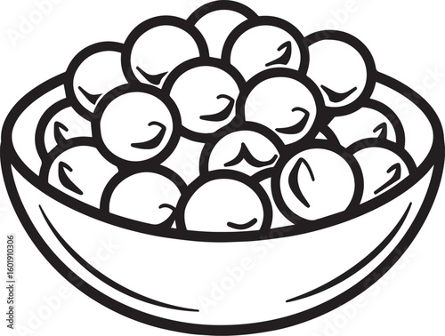 Chickpeas icon clean simple outline