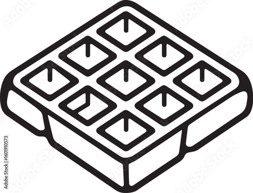 Waffles icon clean simple outline
