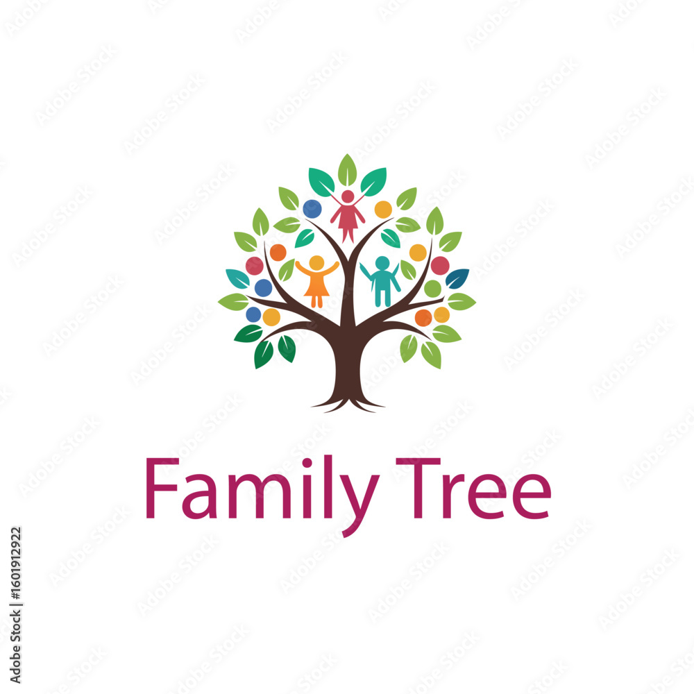 Fototapeta premium Family tree logo