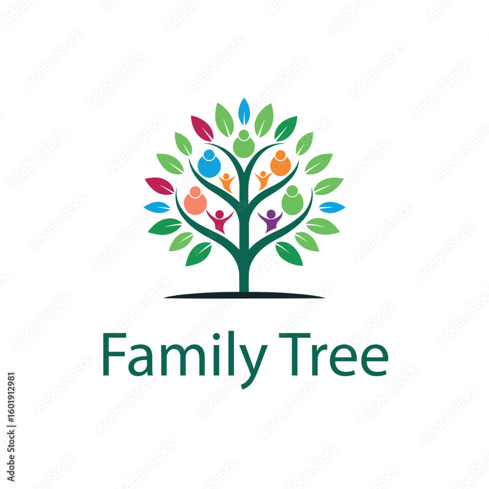 Obraz premium Family tree logo