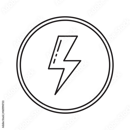 Free Download Electricity bolt icon in a circle for power and energy concept Lightning symbol representing voltage charge and electrical current technology - GFXLoad