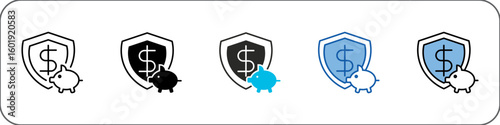 Savings Icon Pack Multistyle Illustration
