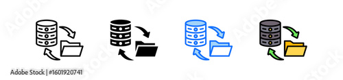 Backup Icon Set Multiple Style Collection