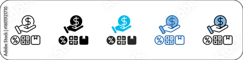 Spending Habits Icon Pack Multistyle Illustration
