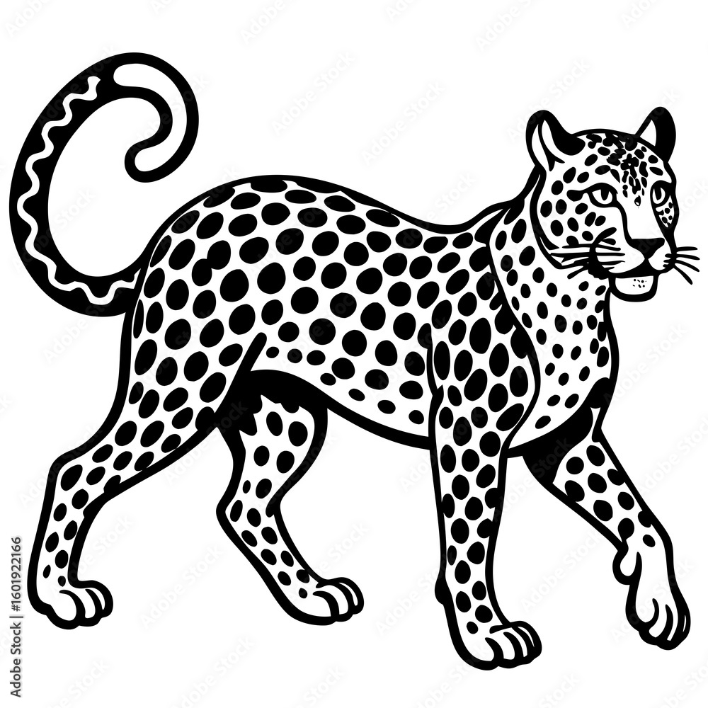 Fototapeta premium leopard vector illustration