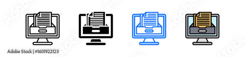 Data Archiving Icon Set Multiple Style Collection