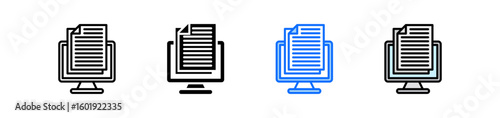 Digital File Icon Set Multiple Style Collection
