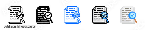 Text Analytics Icon Set Multiple Style Collection