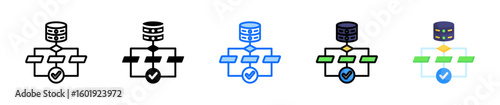 Data Modelling Icon Set Multiple Style Collection