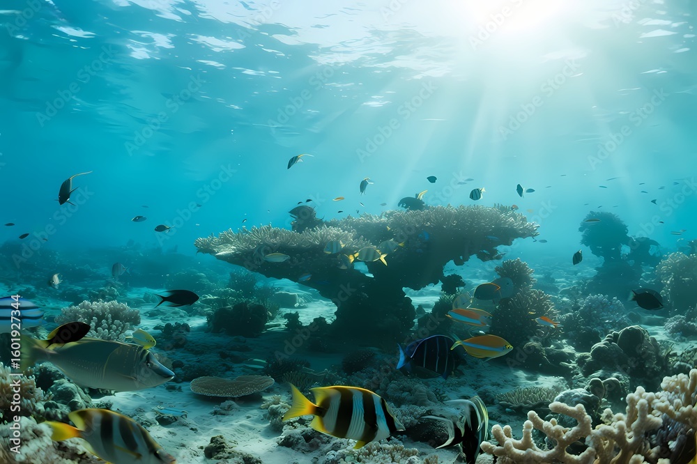 Fototapeta premium Tropical Jungle Pathway Leading to Secluded Paradise Beach with Turquoise Sea