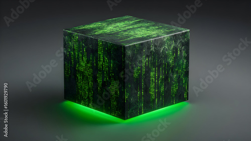 spinning in mid-air as lines of code rewrite its internal structure