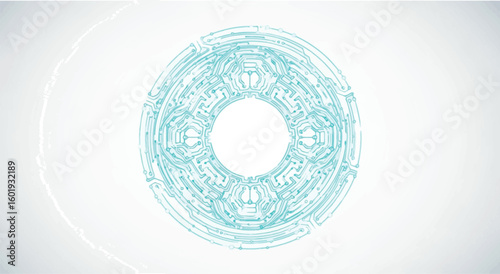 Abstract circuit board technology background vector design for digital innovation concept art