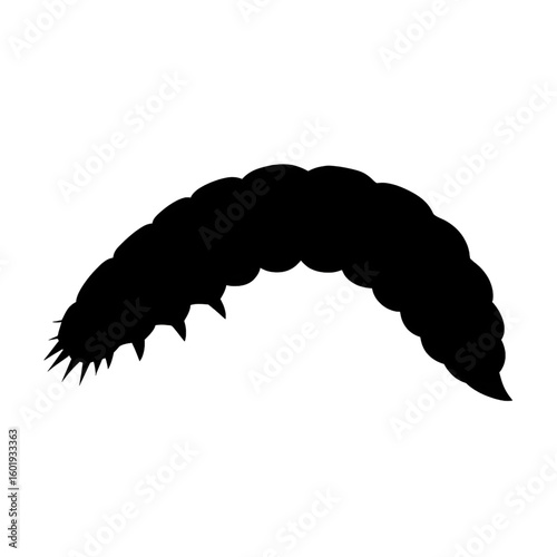 Fungus gnat larva silhouette