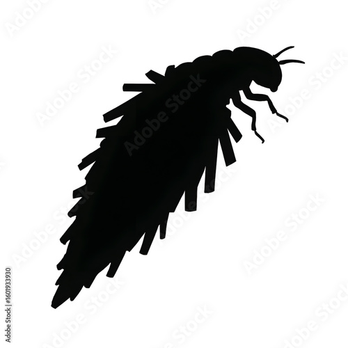 Bagworm larva illustration vector silhouette