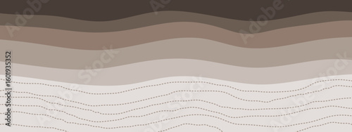 Abstract brown soil layers. Sedimentary strata