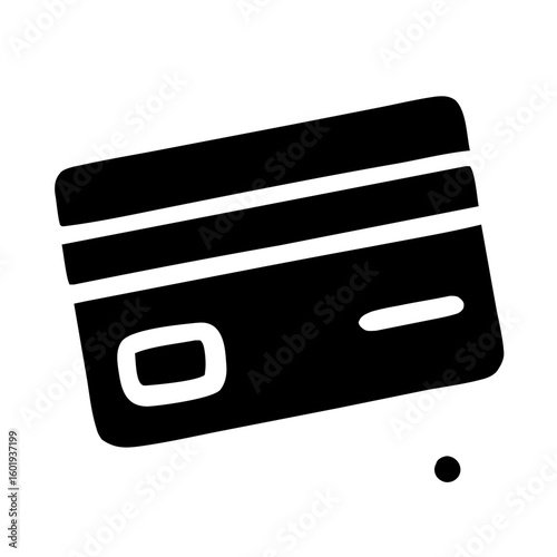 Simple Flat Design Credit Card Payment Method Icon Illustration