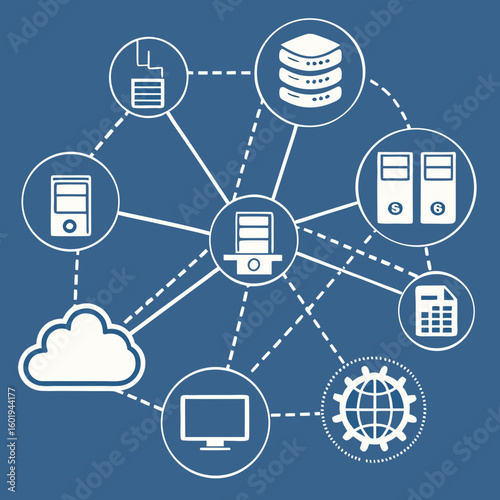 Cloud computing concept — a modern digital solution enabling on-demand data storage, processing, and access via the internet, revolutionizing business, IT infrastructure, and remote collaboration.

