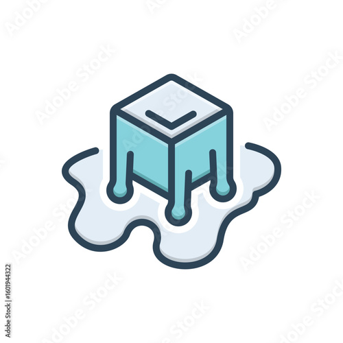 Color illustration icon for caramel