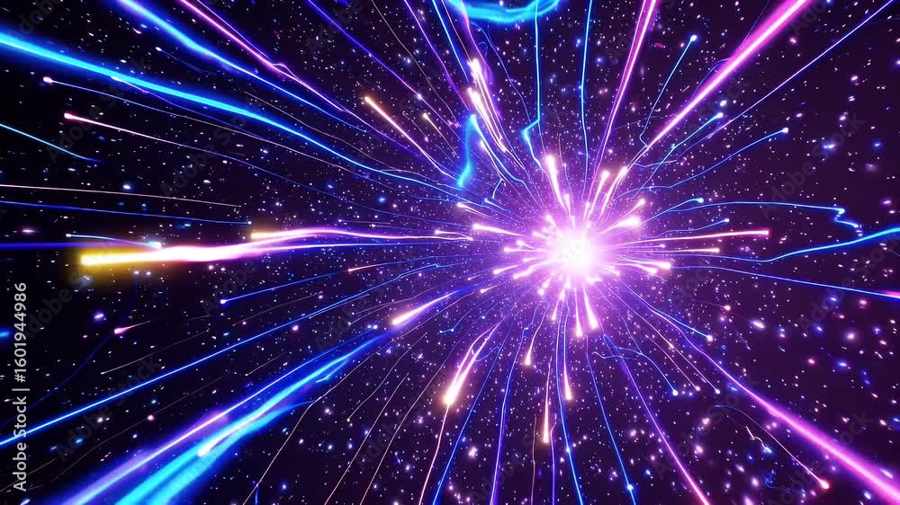 captivating 4K animation glowing comets raining down cosmic wall space creating dreamy relaxing live wallpaper effect ideal meditation sci fi scenes visual art