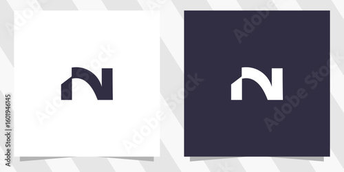 letter n logo design vector