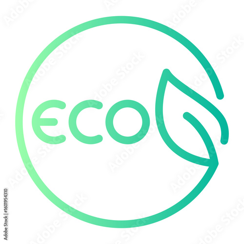 eco friendly gradient icon