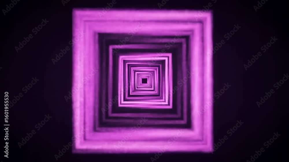 Abstract purple tunnel of squares Abstract purple tunnel of squares
