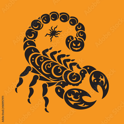  Halloween Scorpion vector silhouette  