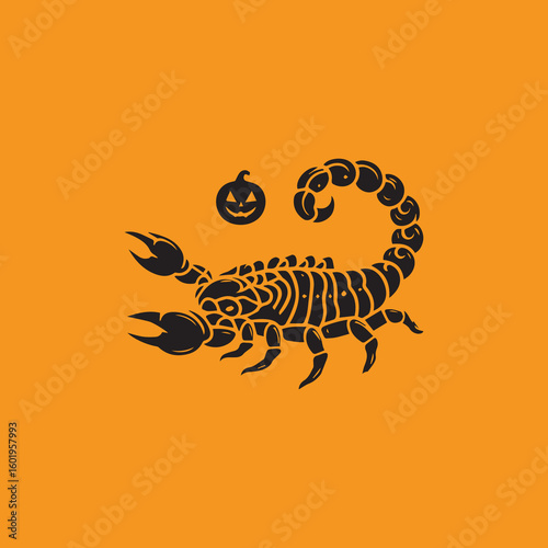  Halloween Scorpion vector silhouette 