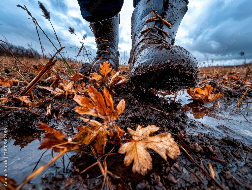 Obraz premium Mud Boots in Autumn.